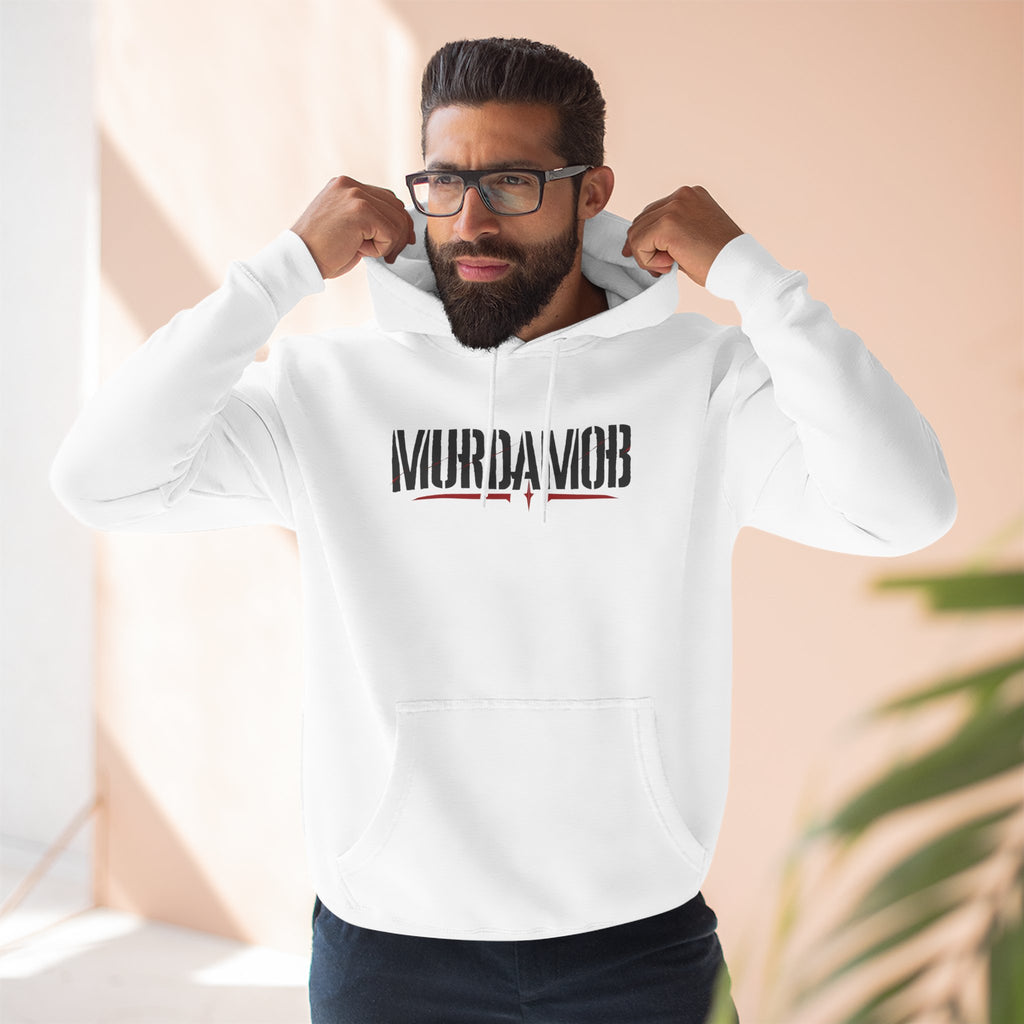 MURDAMOB White Summer Fleece Hoodie w/ MM Signature