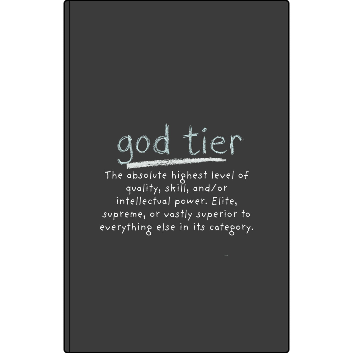 God Tier Compact Engraved Journal [Vegan Leather, Blank Pages]