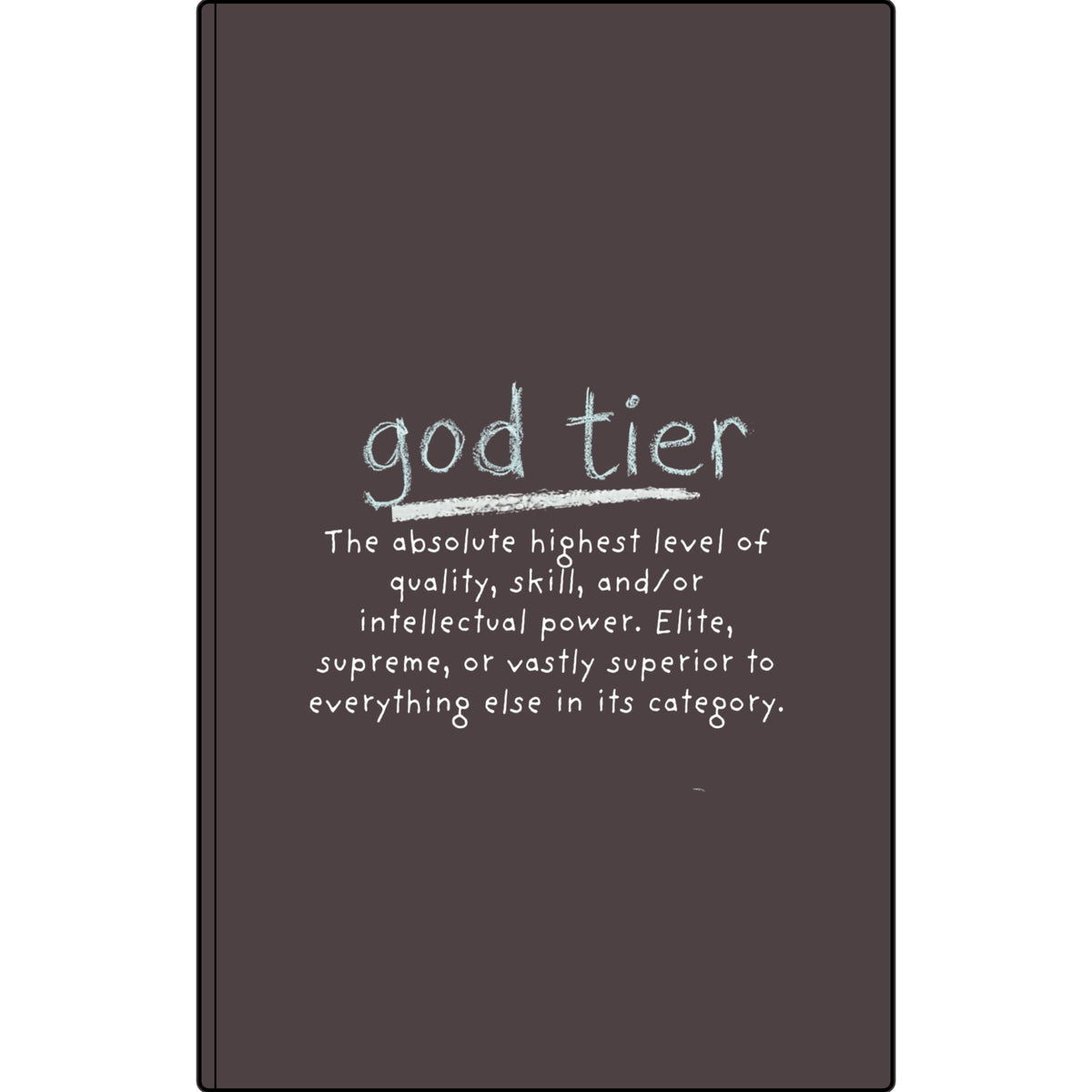 God Tier Compact Engraved Journal [Vegan Leather, Blank Pages]