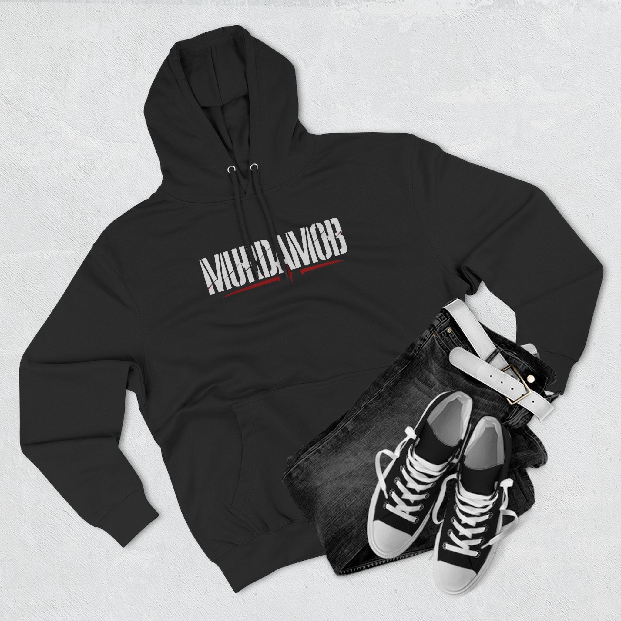 MURDAMOB Black Summer Fleece Hoodie w/ MM Signature