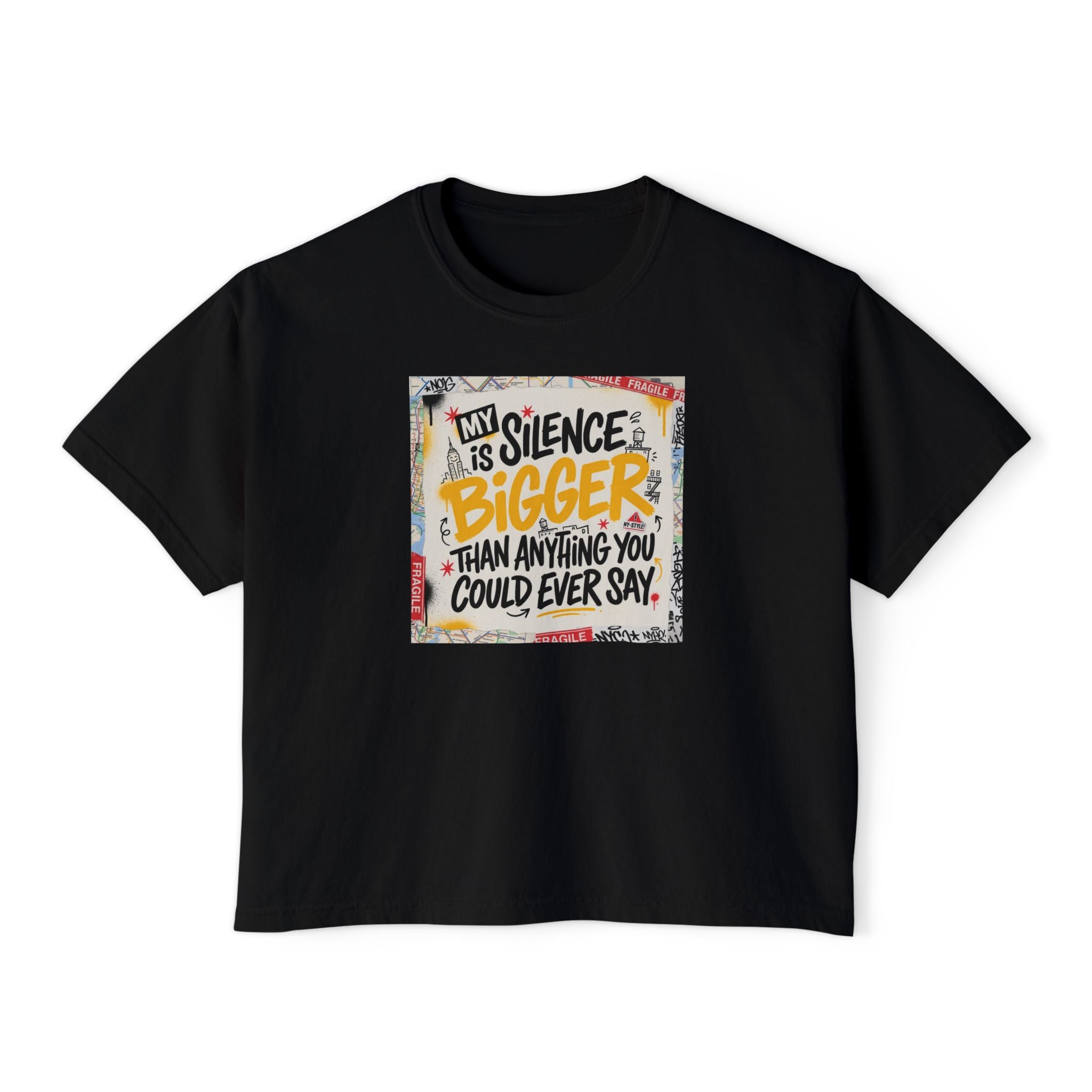 My Silence Is Bigger... Women's Boxy Tee w/ MM Signature